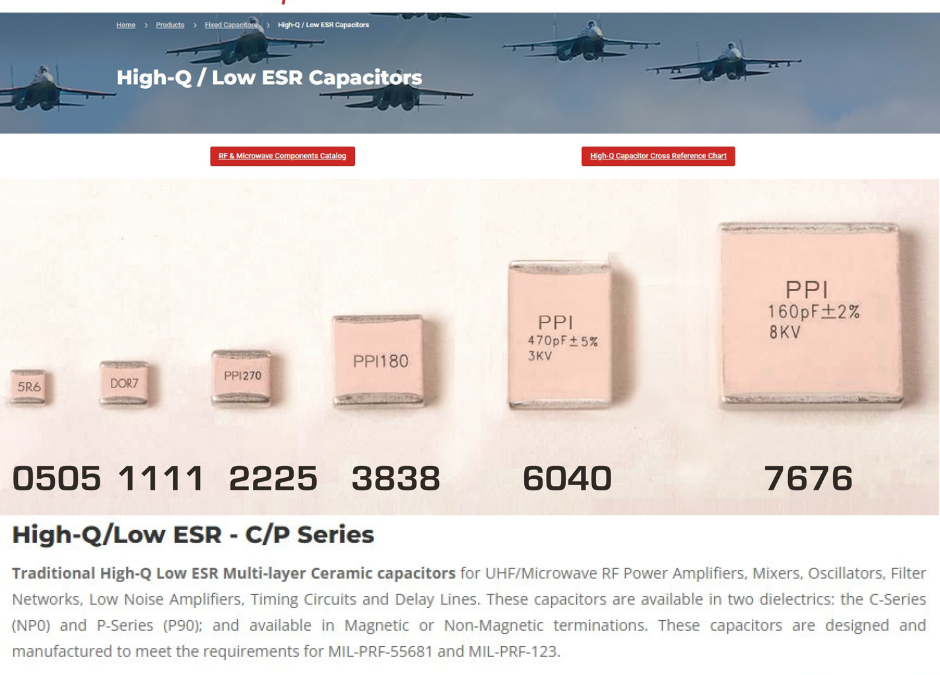PASSIVE PLUS WEBSITE UPDATE: HIGH-Q (>10,000) CAPACITOR